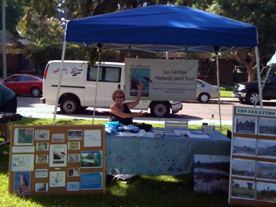 Land Trust Executive Director, Elizabeth Lambe at our information table at the 5th District Good Neighbor Festival on Saturday