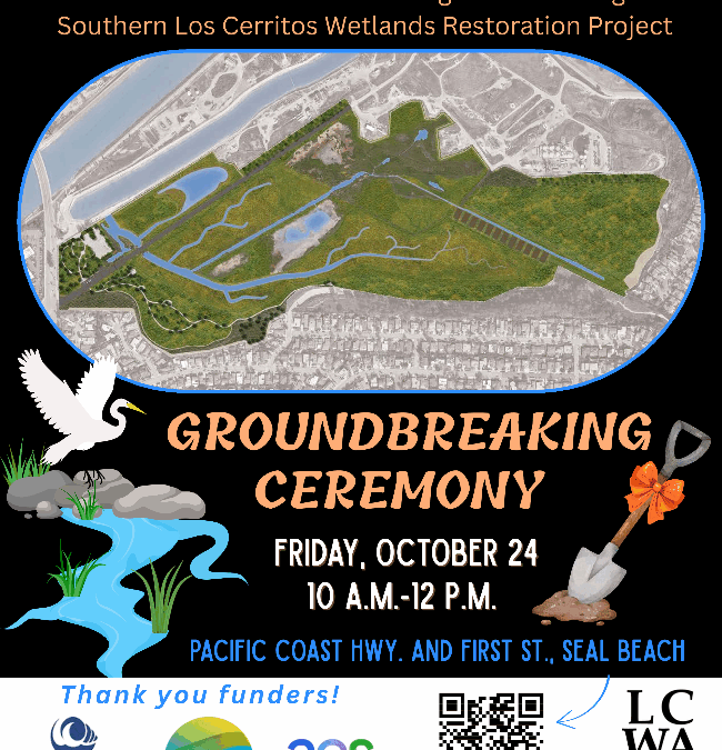 Groundbreaking for the Southern Los Cerritos Wetlands Restoration Project. A real milestone for wetlands protection.