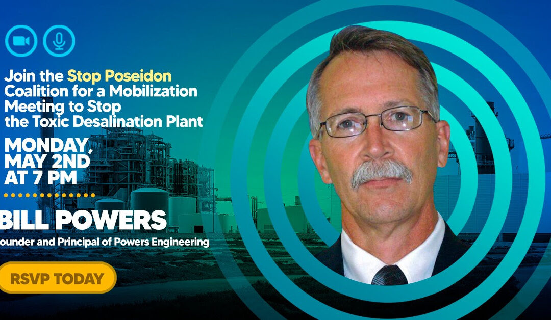 Tune in Monday May 2nd to learn about the climate change impacts of the proposed Poseidon desalination plant.